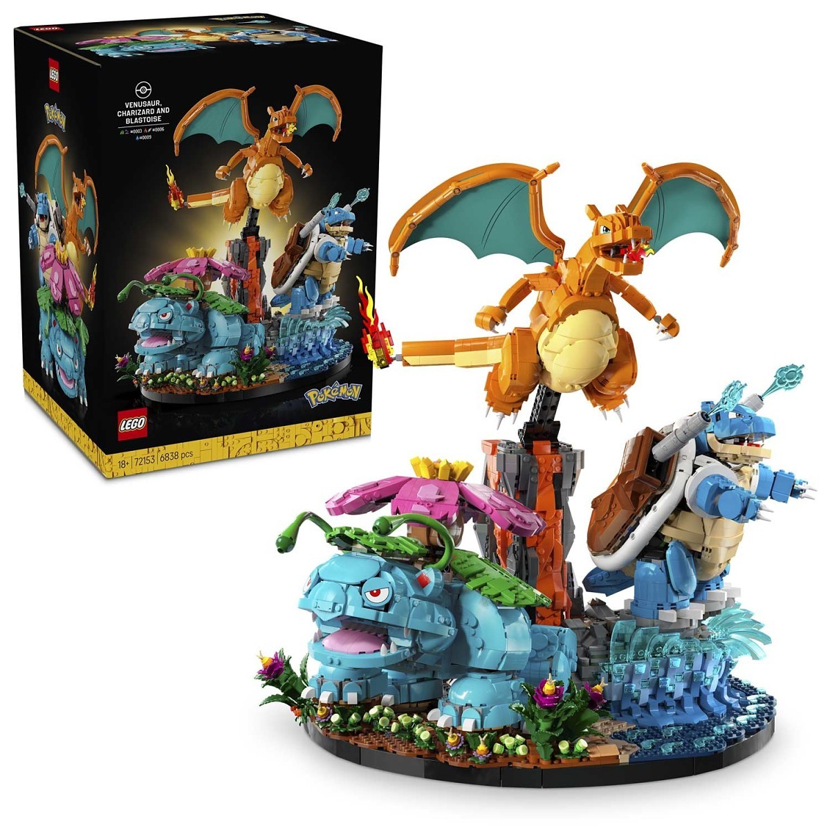 Venusaur, Charizard & Blastoise