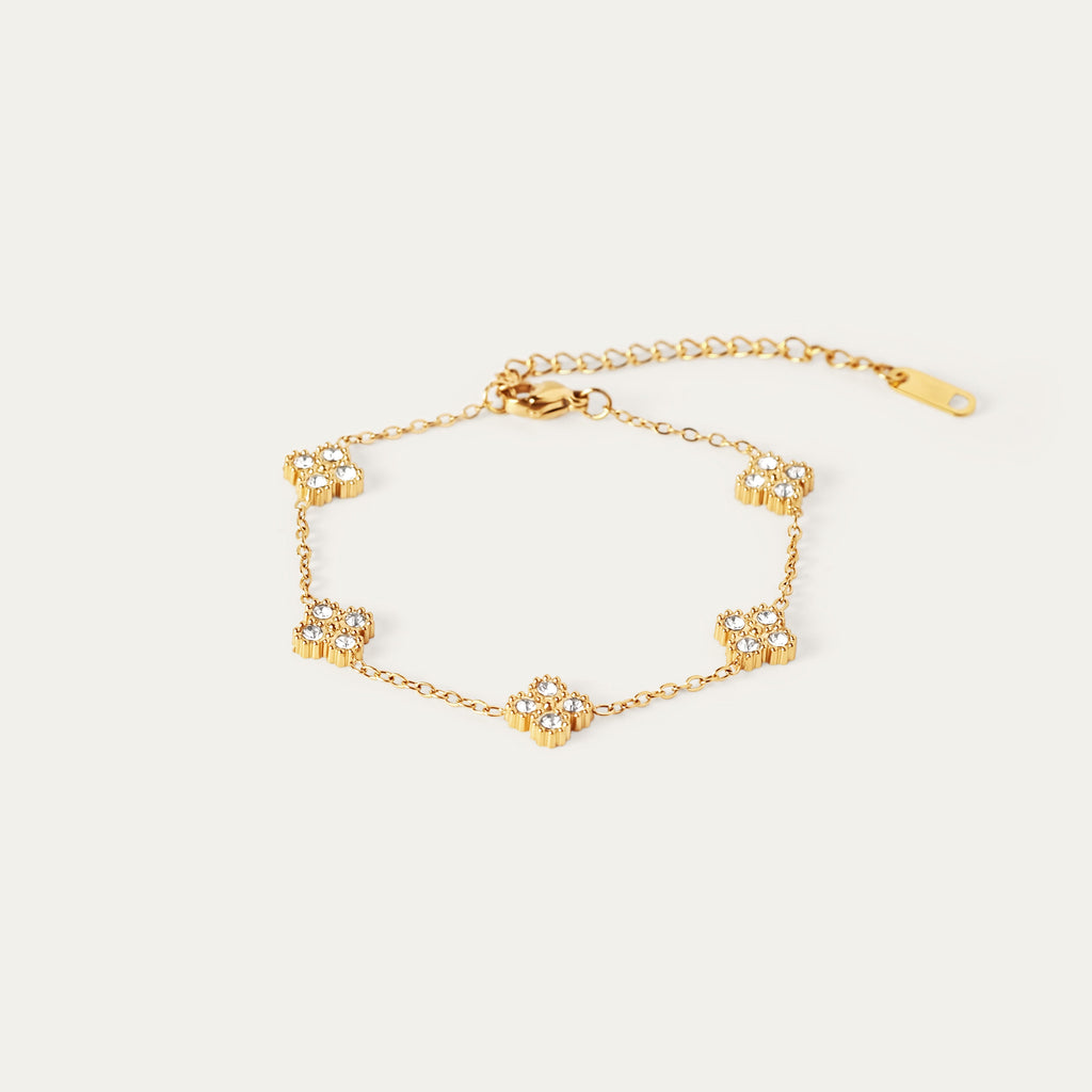 Calo Tiny CZ Bracelet (18K Gold Stainless Steel)
